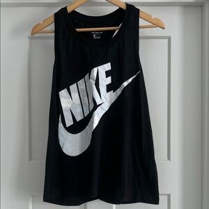 Nike Black Tank Top with Silver Logo - 202